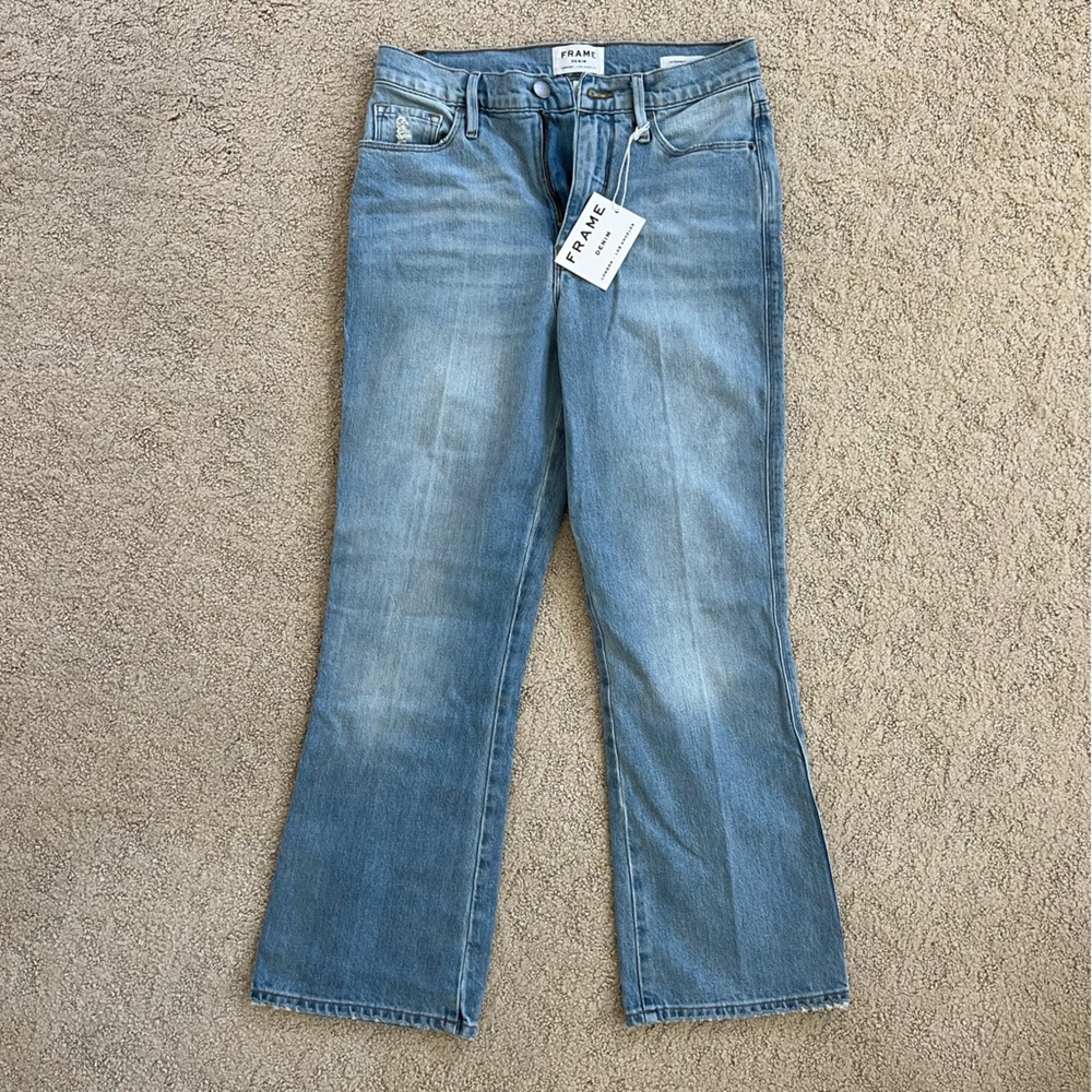 Frame Denim Light Blue Ankle & Cropped Jeans